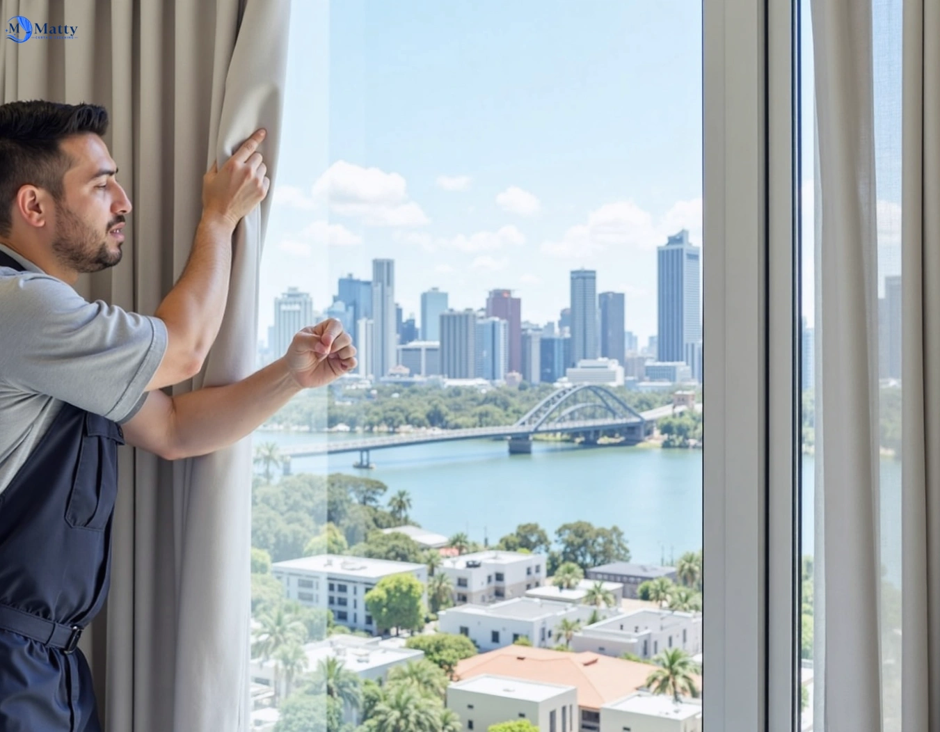 Professional curtain steam cleaning service linley-point-nsw QLD by Matty Curtain Cleaning
